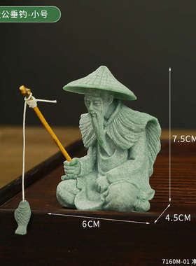 摆件景观盆景假山禅意桌面茶鱼缸宠微小佛像装饰品造景北魏砂石青