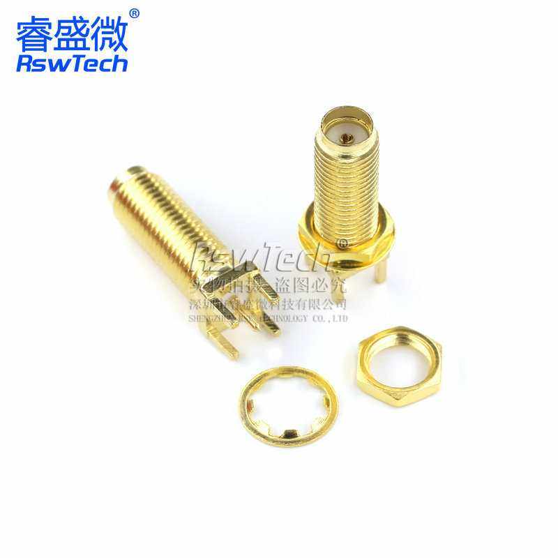 SMA-KE射频连接器  正脚外螺内孔接头 立式加长款焊接RF天线座子,淘宝优惠券,粉丝福利购,淘宝优惠卷