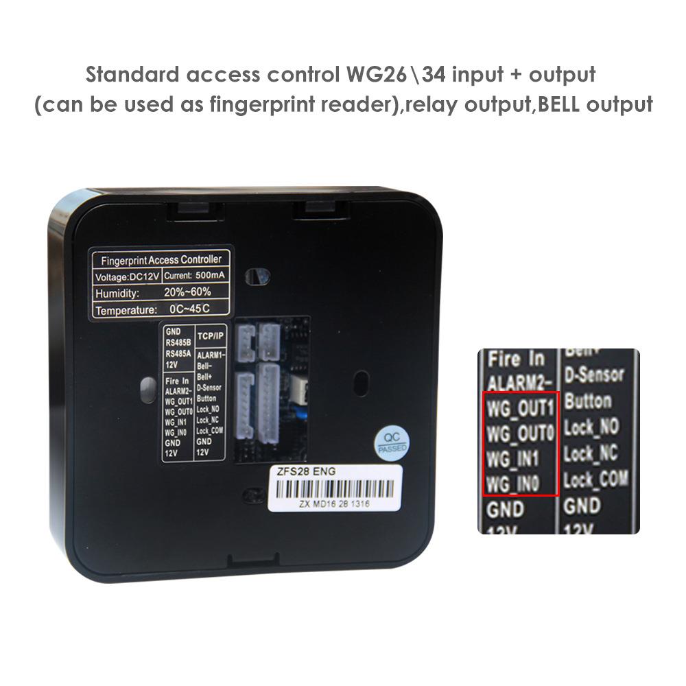 TFS28 fingerprint ID card swiping network attendance door
