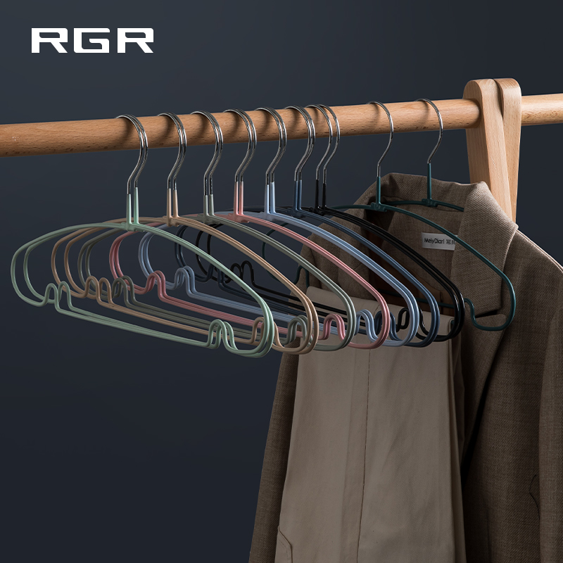 无痕衣架宿舍用学生加粗衣架子挂衣架衣服撑子防滑家用防肩角衣挂 - 图0