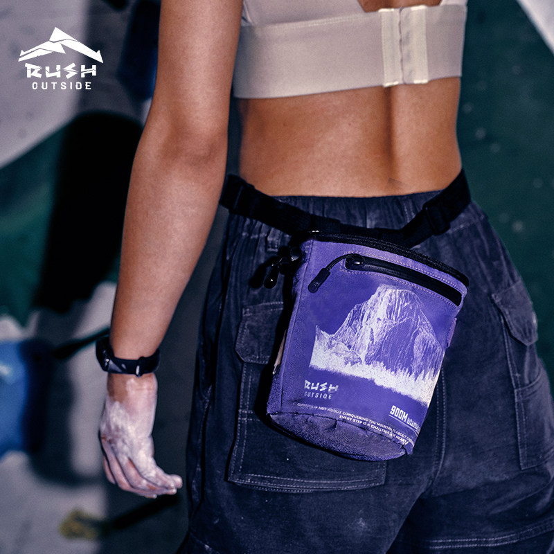 入吾山RushOutside 徒手攀岩酋长岩纪念版攀岩镁粉袋户外腰包,淘宝优惠券,粉丝福利购,淘宝优惠卷