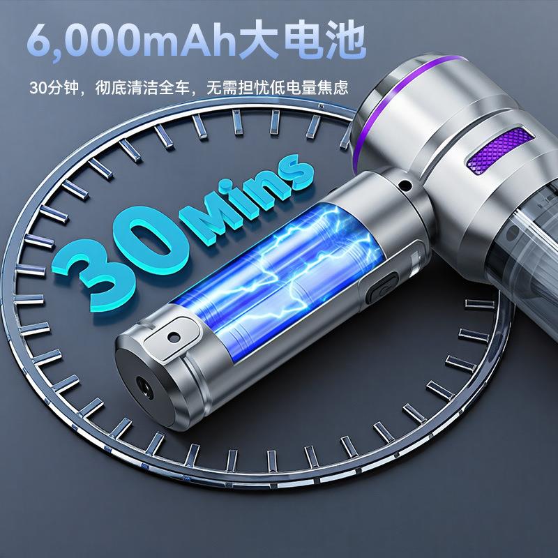 车载大吸力吸尘器无线电量显示便携无刷电机家用手持除尘器吹尘机 - 图2