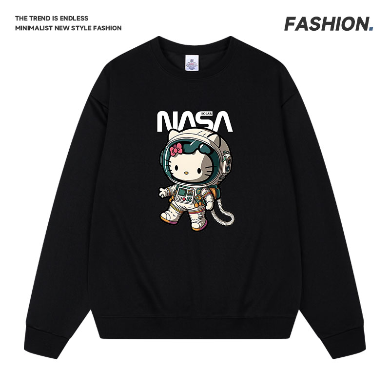 街头嘻哈风小众设计印花潮流卫衣潮流时尚宽松休闲情侣装成人款