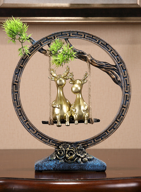 创意入宅新婚礼品客厅欧式电视柜家居摆设招财鹿装饰品摆件