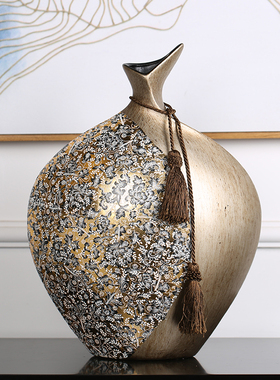 欧式时尚花瓶创意家居装饰品客厅电视柜玄关摆件奢华陶瓷贴花