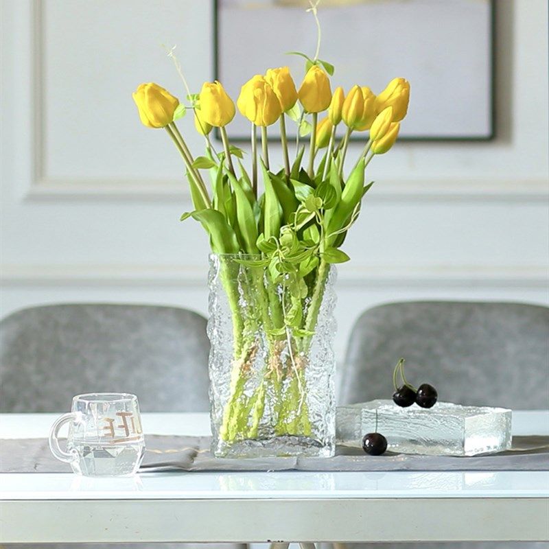 荒野花卉手感滋润郁金香人造花Pu人造花手持花束可访问的豪华饰品,淘宝优惠券,粉丝福利购,淘宝优惠卷