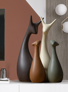 摆件轻奢装饰品家居客厅现小鹿儿童房间创意陶瓷