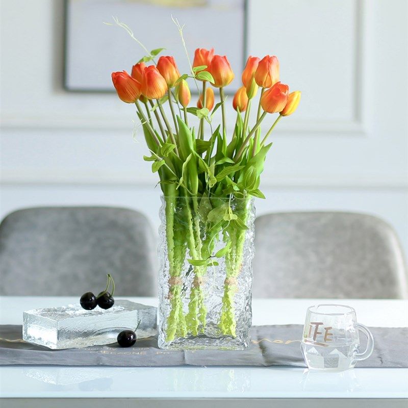 荒野花卉手感滋润郁金香人造花Pu人造花手持花束可访问的豪华饰品,淘宝优惠券,粉丝福利购,淘宝优惠卷