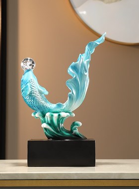 年年有余电视柜招财摆件客厅卧室玄关锦鲤家居装饰品乔迁新居礼品