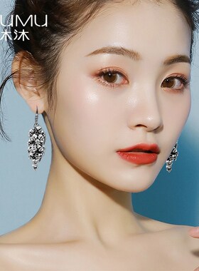 耳环2021新款潮女韩国气质网红长款高级大气高级感冷淡风耳坠Z205