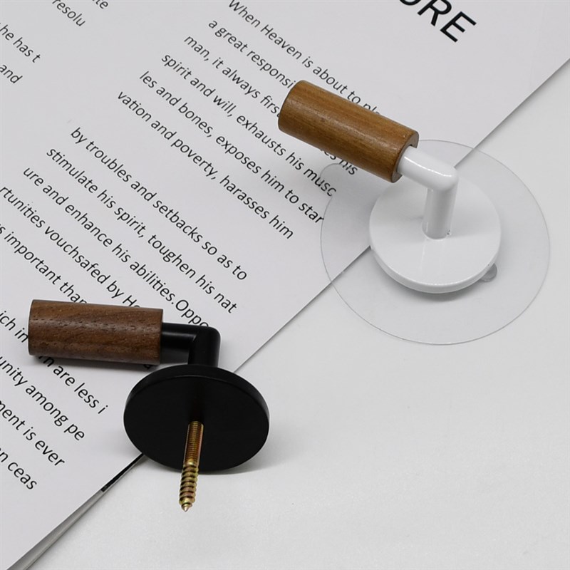 天河花边新款简约现窗帘墙钩锌合金檀木一对白复古钩子 - 图2