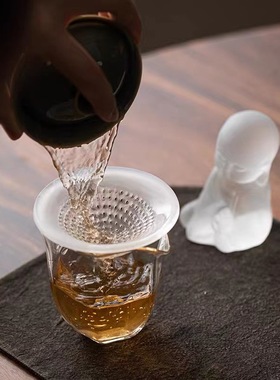 茶宠茶漏玻璃小茶漏茶滤茶水分离茶具创意过滤茶叶茶隔茶