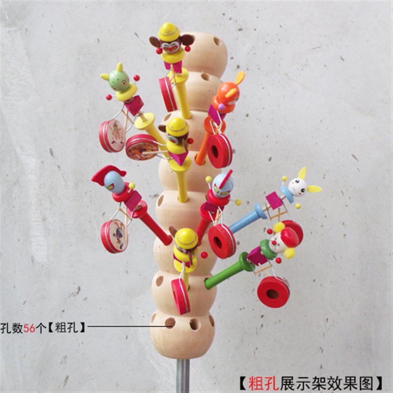 地摊热卖 手工制作木头人摇摇鼓展示架 冰糖葫芦支架可折叠,淘宝优惠券,粉丝福利购,淘宝优惠卷