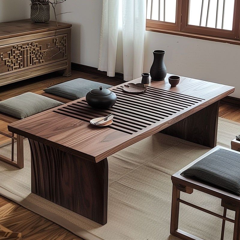 新中式禅意白蜡木茶桌现代休闲实木泡茶桌椅组合茶室茶楼客厅茶台,淘宝优惠券,粉丝福利购,淘宝优惠卷