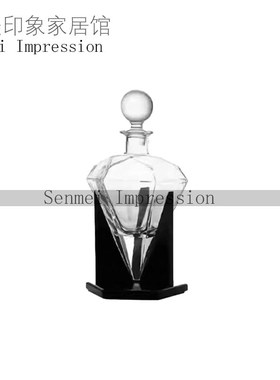 现代轻奢中古样板间售楼处书房书架酒具摆件组合软装饰品设计师款