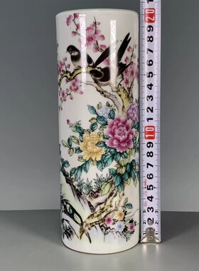 仿古大清光绪年制春色满园笔筒 仿古瓷器仿古董古玩家装家居摆件