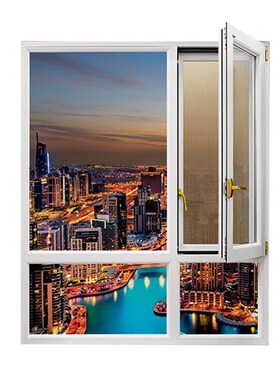 阿尔维家装制定断桥铝合金门窗封阳台卧室隔音玻璃窗户落地平开窗