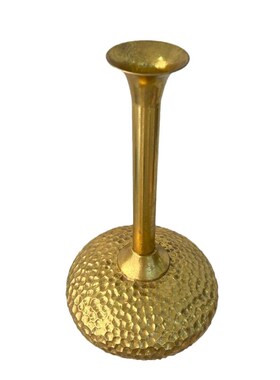 欧式创意长颈纹蜂巢金色花瓶金箔铁艺轻奢艺术摆件家居宴会装饰品