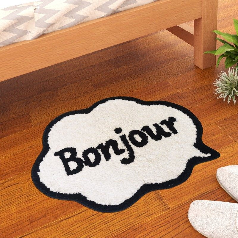 日式浴室吸水防滑地垫卫生间卧室门口脚垫沙发椅子黑白简约脚垫子,淘宝优惠券,粉丝福利购,淘宝优惠卷