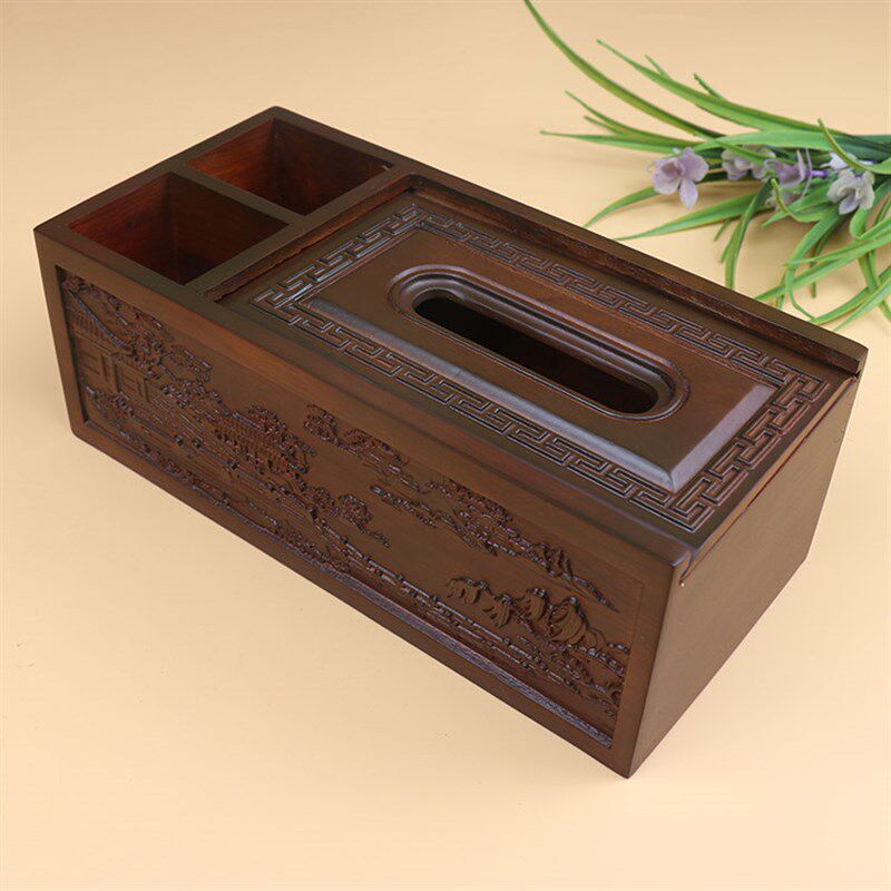 复古中式纸巾盒木新款雕刻花鸟回纹仿古多功能抽纸盒方形木盒,淘宝优惠券,粉丝福利购,淘宝优惠卷