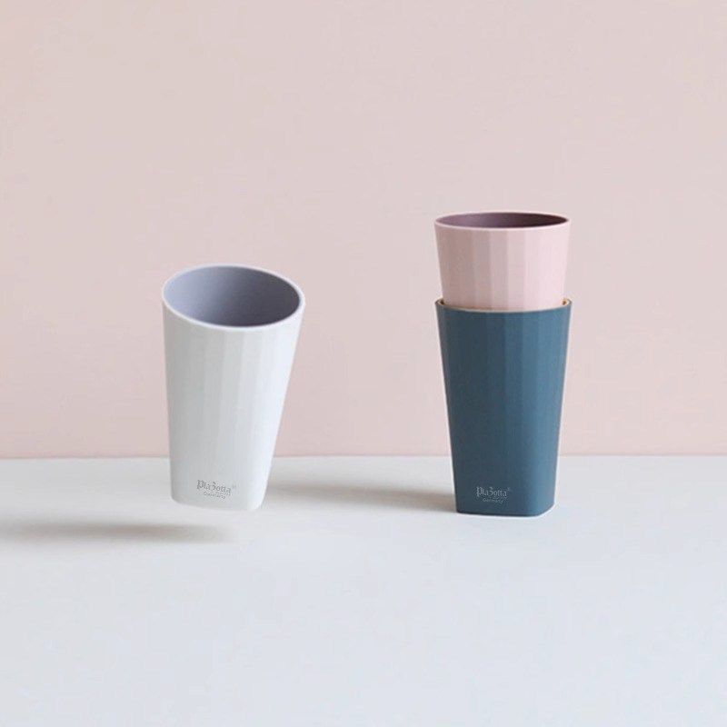 pzoa方圆双色漱口杯家用简约式牙缸牙具双色套装杯,淘宝优惠券,粉丝福利购,淘宝优惠卷