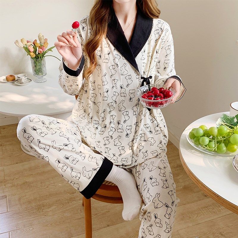 纯棉月子服春秋产后产妇孕妇睡衣哺乳9月份8夏季薄款喂奶大码住院,淘宝优惠券,粉丝福利购,淘宝优惠卷