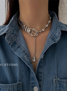 时尚轻奢冷淡风个性网红潮女舞会晚宴配饰项链时尚个性颈链锁骨链