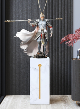 大战胜佛大型关地摆件斗圣孙雕塑轻奢高档玄落开业礼物