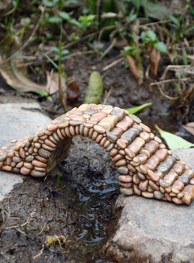 仿真小桥摆件树脂拱桥建筑假山盆景园艺装饰品鱼缸造景摆设小