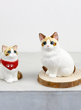 可爱布偶猫陶瓷摆件创意家居饰品小猫玩偶桌面节日礼物
