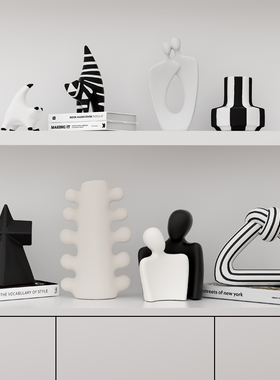 饰现创术摆件简约抽象高档软装艺意客厅电视柜桌面风品