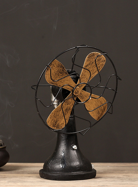 怀旧复古摆件老式做旧电风扇摆设家居客厅橱窗摄影道具