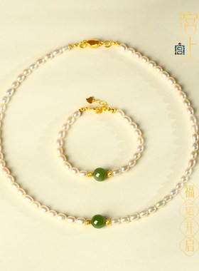 珍珠手链女纯银天然正品手串女生轻奢小众精致首饰送妈妈生日礼物