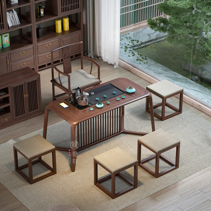 新中式阳台茶桌椅组合家用简约客厅阳台小型泡茶桌禅意一体泡茶几,淘宝优惠券,粉丝福利购,淘宝优惠卷