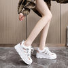 Baotou Sandals 2023 New Women's Summer Genuine Leather Hollow Wedge Heels Increased Thick Soles Hole White Shoes