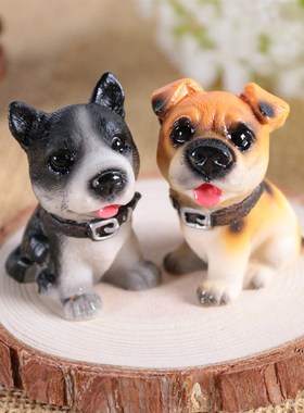 名犬仿真狗摆件书桌树脂动物装饰品创意礼物