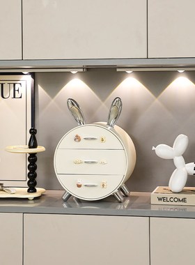 入户玄关轻奢抽屉式桌面收纳盒钥匙收纳装饰品置物架整理盒摆件