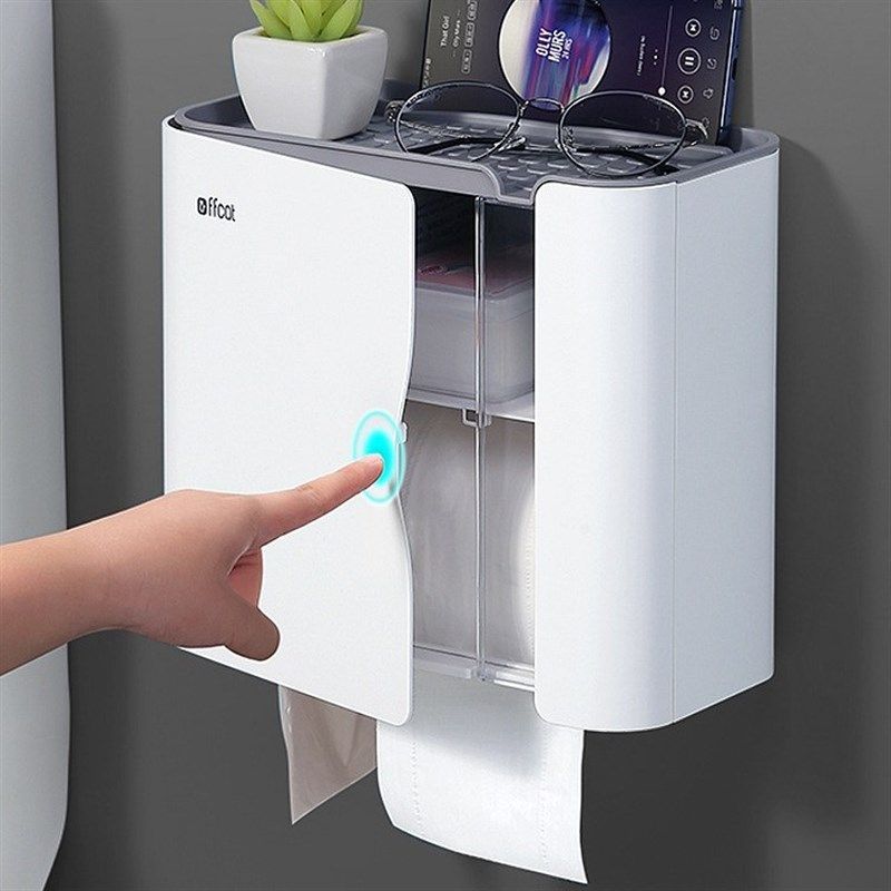 免钉挂壁厕纸盒边垃圾袋卫生纸巾防水卫生间厕所收纳箱,淘宝优惠券,粉丝福利购,淘宝优惠卷