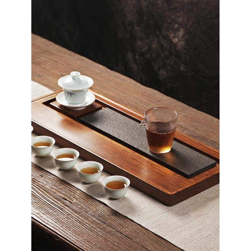 厂促重竹乌金石茶盘茶台家用夫茶具套装实木茶海功日约简式大号干 - 图2