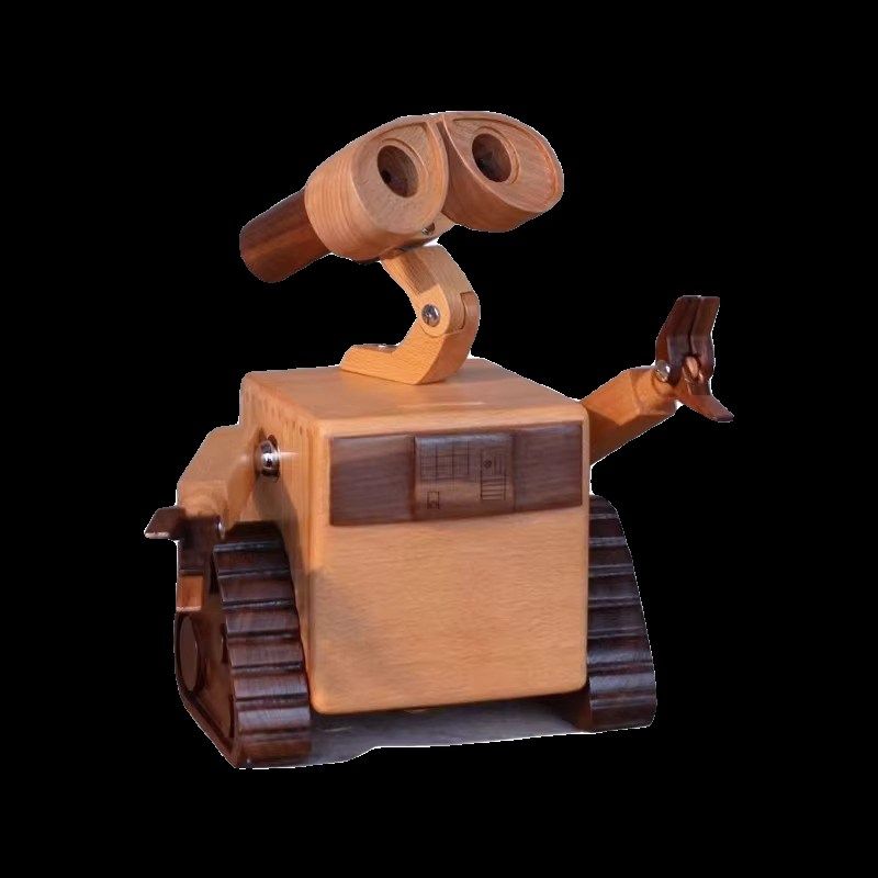 实木瓦力机器人存钱罐储蓄罐送孩子礼物乔迁搬家家居摆件装饰,淘宝优惠券,粉丝福利购,淘宝优惠卷