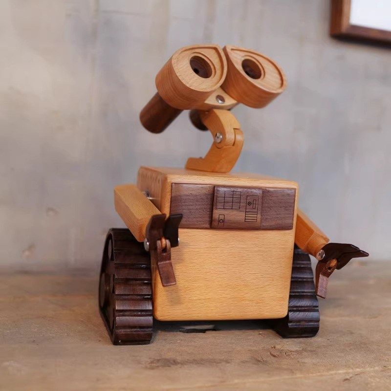实木瓦力机器人存钱罐储蓄罐送孩子礼物乔迁搬家家居摆件装饰,淘宝优惠券,粉丝福利购,淘宝优惠卷