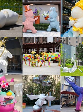 玻璃钢IP人物创意美陈雕塑不锈钢铁艺园林景观哪吒定制大型摆件