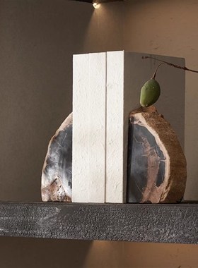 邸高家居民宿侘寂原木风书房书柜假书道具书首饰盒装饰盒摆件套装