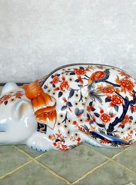 手工陶瓷可爱猫咪摆件轻奢招财猫摆件高档新中式客厅装饰乔迁礼品