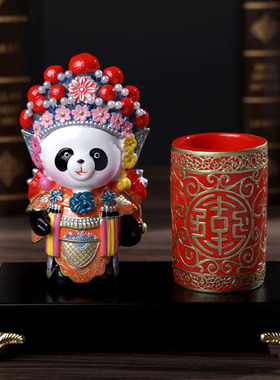 中国风笔筒 三国人物出国礼物送老外小朋友传统特色学生礼品特惠