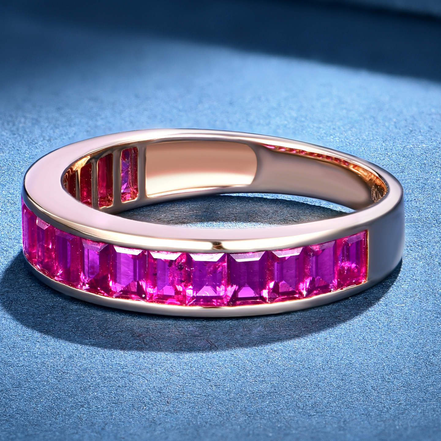 Personal Jewelry 18K Gold Colorful Ruby Ring