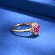Natural colored ruby tourmaline 18k gold ring