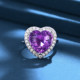 Personal Jewelry 18K Gold Diamond Amethyst Wedding Ring
