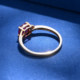 Natural colored ruby tourmaline 18K gold ring
