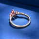 Natural colored gemstone 0.58 carat pink tourmaline ring